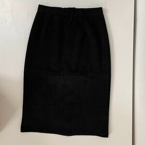 Stelen Black Faux Suede Pencil Skirt – Black, Women’s Size L